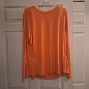 Nike Running Long Sleeve Shirt Size 2X Orange